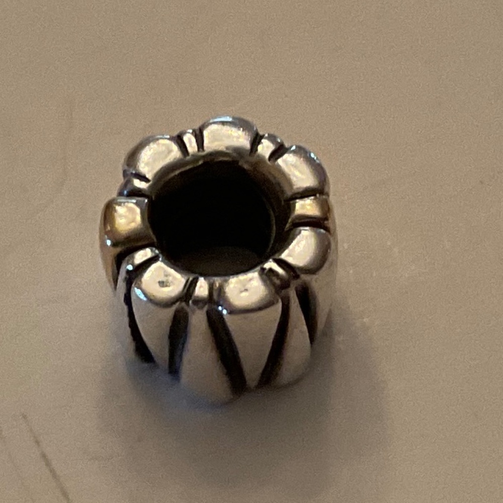 Authentic Pandora Sterling Silver and 14k Gold TRIANGLES Charm #790357 - Picture 4 of 5